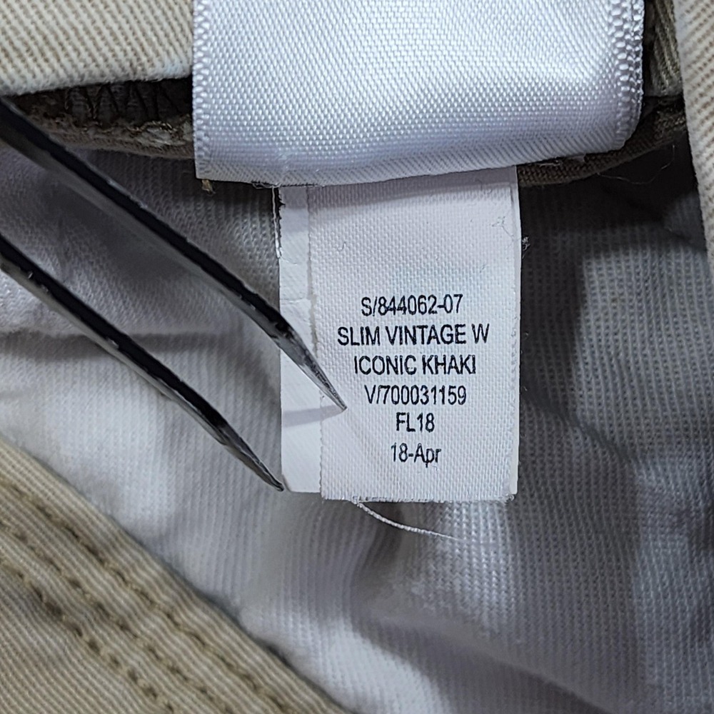 Gap For Good Pants Mens 29x30 Beige Slim Vintage Iconic Khaki Stretch Office - Picture 7 of 13